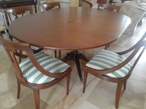 Juego De Comedor Italiano  Con Apliques De Bronce