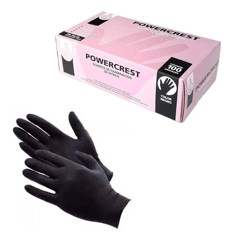 Guantes Descartables Uso Medico L Nitrilo X 100 Power Crest