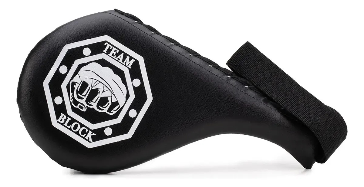 Raquete Chute Para Treino Muay Thai Karatê Resistente Cor Preto