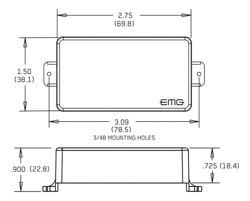 Micrófono Activo Emg 60 Chrome Humbucker Para Guitarra