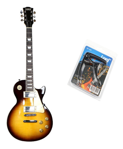 Kit Guitarra Les Paul Land Cherry Dark  + Capo Traste Pb-a07