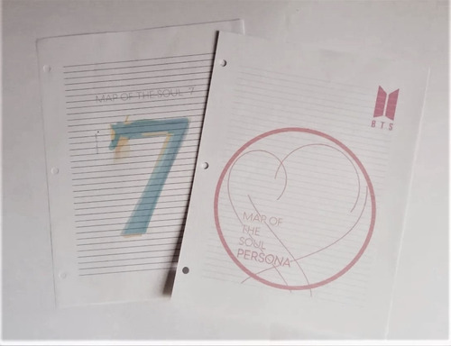 Hojas Para Carpeta Modelo Bts History | 50 Piezas | Kpop