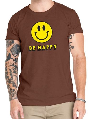 Polera Smiley Face Carita Feliz Happy Algodón Orgánico Scl13