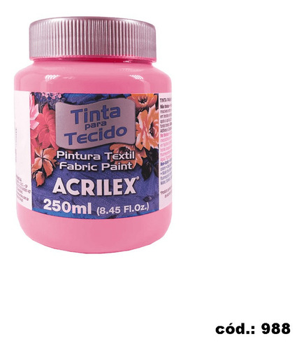 Tinta Para Tecido 250ml Rose Acrilex