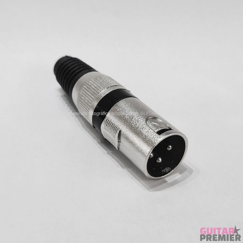 Imagen 10 de 10 de Ficha Conector Canon Xlr Macho Metalica Reforzada 3 Pines