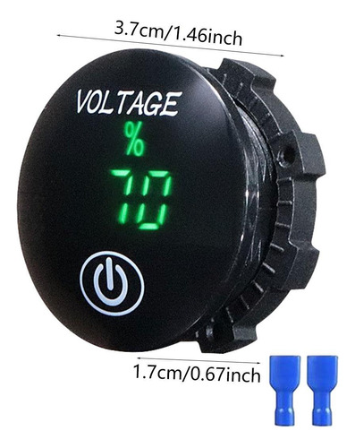 De Voltaje Digital De Automóvil 12 V 24v Voltímetro Verde