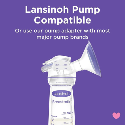 Imagen 5 de 6 de Bolsas Almacenamiento Leche Materna Lansinoh 100 Und