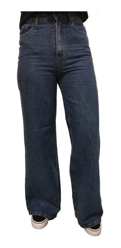 Dc Pantalon Lifestyle Mujer Jean Wide Leg Azul Fuk 