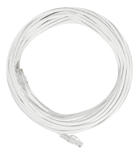 Cabo De Rede Internet Cftv 20m Cat5e Lan Crimpado Branco 