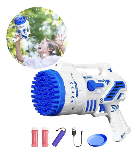 Pistola De Burbujas Celeste Plus 69 Orificios Úpale