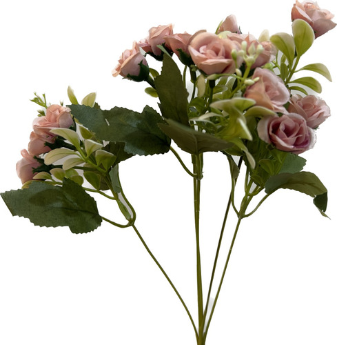Flores Artificiales, Lady Pía,ramo Rococó Median, Rosa Viejo