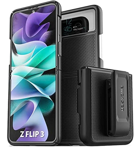 Encased Duraclip Para Galaxy Z Flip 3 Belt Clip Estuche, Est