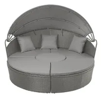 Comprar Camastro Set Living Exterior Sillones Redondo 2 En 1 Techo