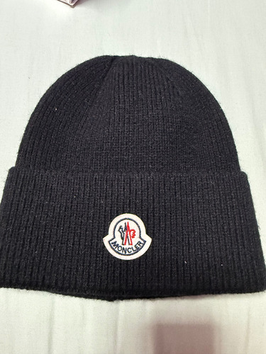 Gorro Moncler Tejido Negro M Rayas (Usado)