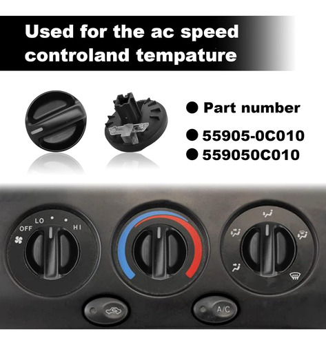 3pcs Ac Calentador Ventilador Control Perilla Compatible...