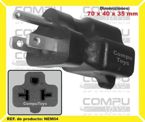 Nema 5-20p 6-20p 6-15p A Estandar Ref: Nem04 Computoys Sas