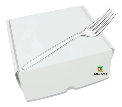 Garfo Refeição Descartável Cristal 16cm Ultra C/3000 (3cx)