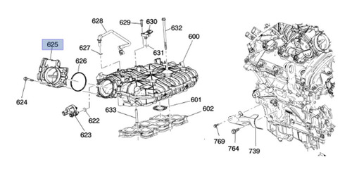 Cuerpo Aceleracion Cadillac Cts V6 3.6l 2010