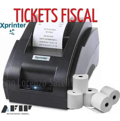 Impresora Termica Xprinter + 5 Rollos Ideal Tickets Fiscal Afip O Tickets No Fiscales Super Promo