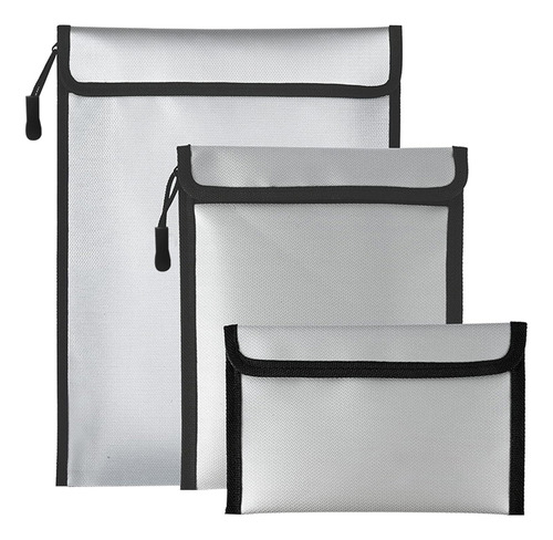 Bolsa Ignífuga, Impermeable, Para Billetes, Paquete De 3, Ca