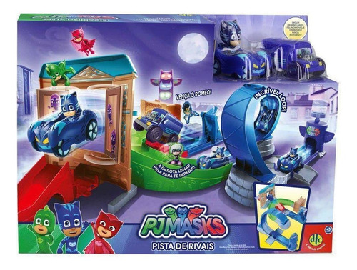 Imagem 3 de 9 de Pj Masks Pistas De Rivais Com Veiculo Menino Gato Dtc 4667