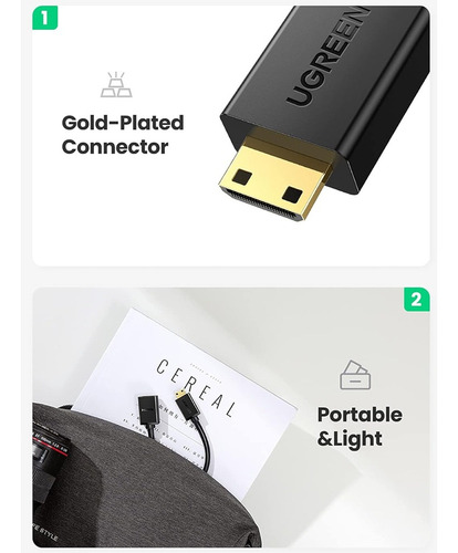 Adaptador Convertidor Mini Hdmi Macho A Hdmi Hembra Ugreen 4