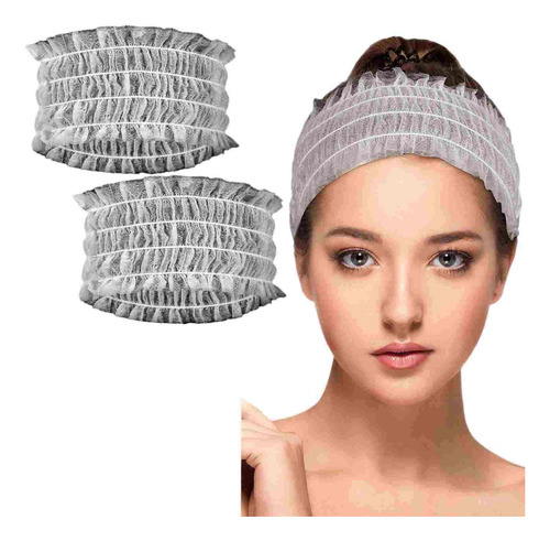 100ps Diademas Desechables P Spa Maquillaje Cinta Para Pelo