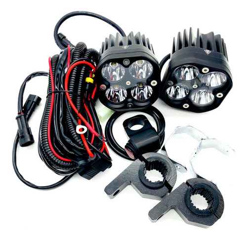 Imagen 3 de 9 de Kit De Faros Led Sercomoto Sm4123 Premium (luz De Penetración) Para Moto R1200gs Bmw Ktm Honda Yamaha