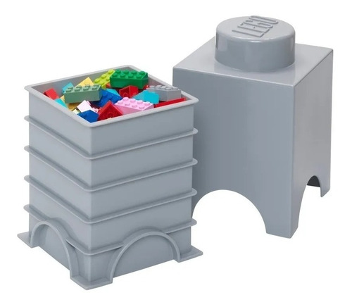 Lego Organizador Contenedor Apilable Storage Brick 1 Color Stone grey