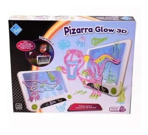 Pizarra Glow 3d Jurásico El Duende Azul