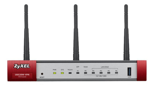 Roteador Zyxel USG20W-VPN-EU0101F cinza e vermelho