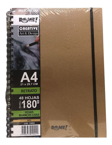 Cuaderno Rome Sketch Block Creative A4 Retrato 180g 48h