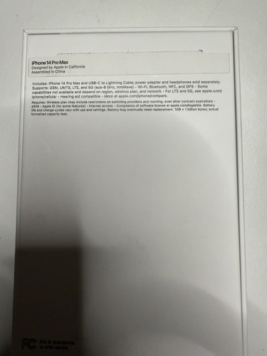 Apple iPhone 14 Pro Max (1 Tb) - Negro Espacial En Excelentes Condiciones Y Se Entrega En Su Caja Original (Usado)