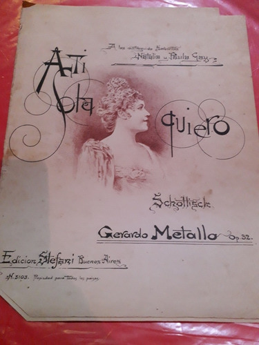 Partitura Musical A Ti Sola Quiero Gerardo Metallo Paula Gay