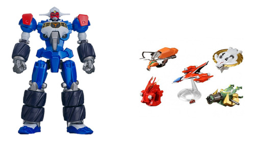 Gear Fighter Dendoh - Dendoh + Set Armas - Chogokin - Bandai
