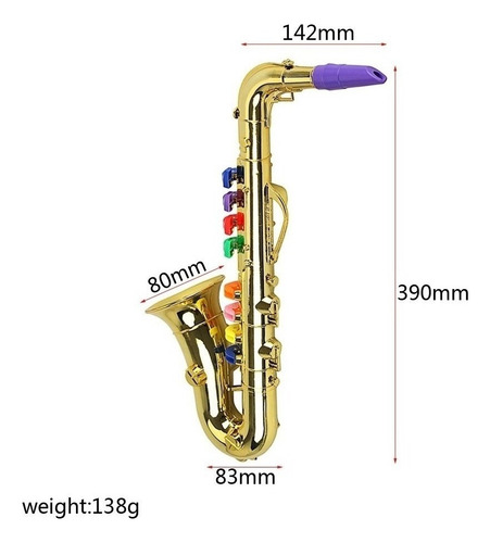 2024 Toca El Saxofón Con 8 Teclas De Colores Instrumento