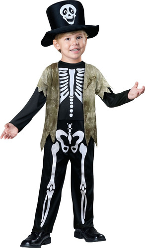 Disfraz Original Para Niños Niñas Happy Skeleton Esqueleto Feliz