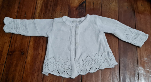 Saquito Blanco Bebe Niña Minimimo Talle S