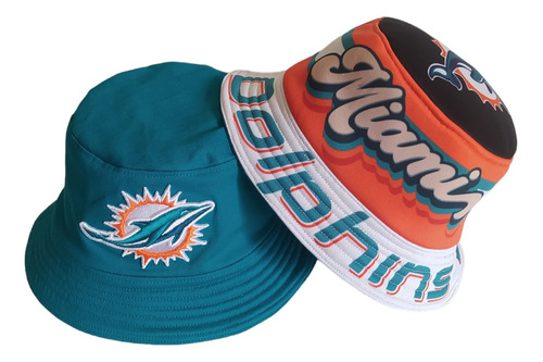 Gorra De Pescador Miami Dolphins Nfl Calidad Superior Doble