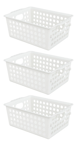 Miniso Set Organizadores Plástico Blancos 13.2x9.5x6.5 Cm 3 