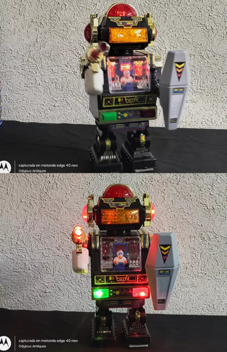 Star Roto Robot Vintage 1985 En Caja Tipo Saturno Funciona Star Roto Robot Negro Colores (Usado)