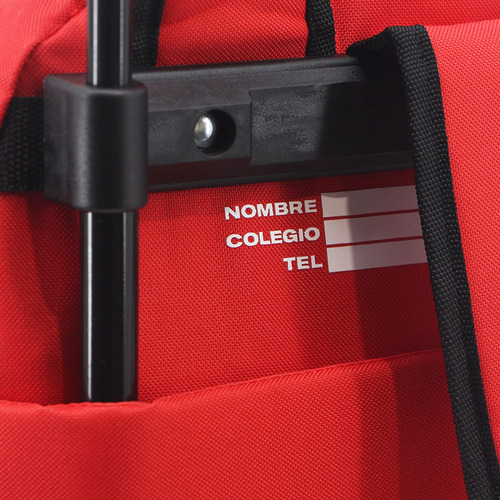 Mochila 12 Con Carro Wilson - 65.021086 Color Rojo Diseño De La Tela Liso