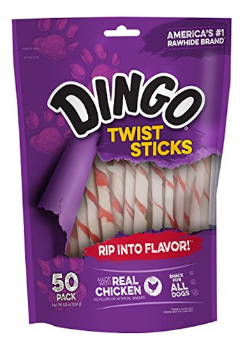 50 Unidades De Cuero Crudo Dingo Twist Sticks Hechos Para Pe