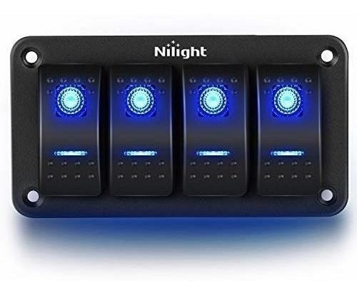 Nilight - 90109d Interruptor Basculante De Aluminio De 4 Mar