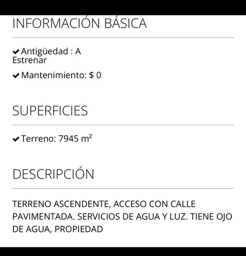 Vendo Terreno Ideal Para Tu Proyecto En Mineral Del Chico Hi