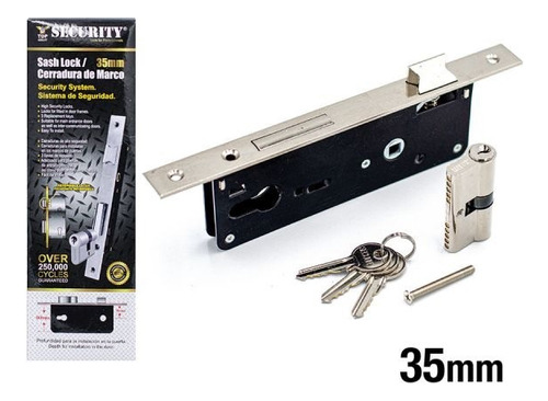 Cerradura De Embutir 35 Mm Marca Security