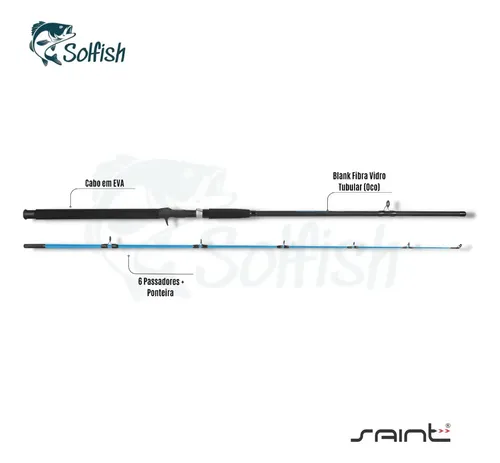 Vara Saint Hardline 2,10m P/carretilha 20-40lbs Pesqueiro | Frete