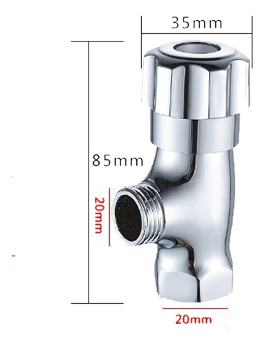 Llave Valvula Paso Servicio Agua Tipo C Dn15 G1/2