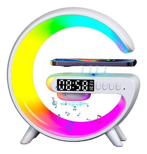 Veladora Portatil Rgb Cargador Parlante Bluetooth Reloj Ax ®