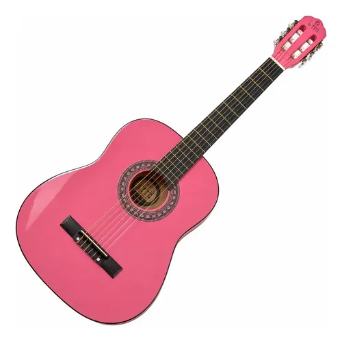Violao Myth Nylon Infantil Mt30n 1/4 Pink Cor Rosa Material Do Di...